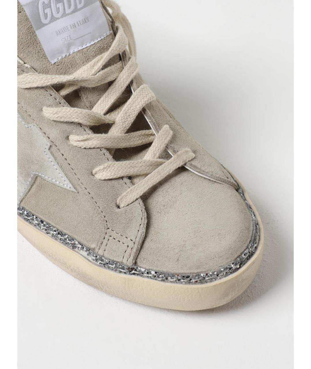 GOLDEN GOOSE DELUXE BRAND Бежевые кожаные кеды, фото 4