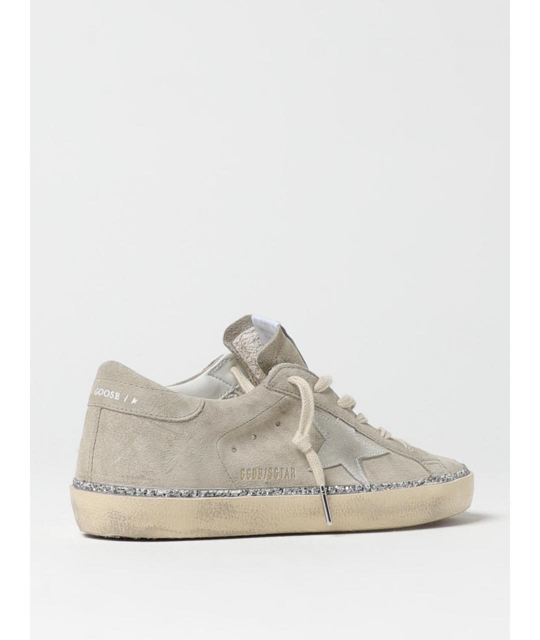 GOLDEN GOOSE DELUXE BRAND Бежевые кожаные кеды, фото 3
