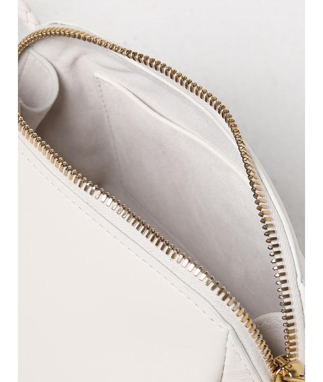 BOTTEGA VENETA Белая кожаная сумка через плечо, фото 5