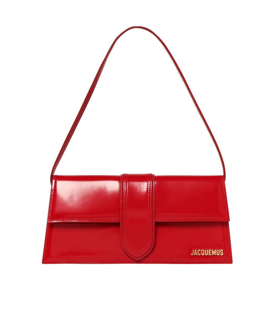 JACQUEMUS Красная кожаная сумка через плечо, фото 1