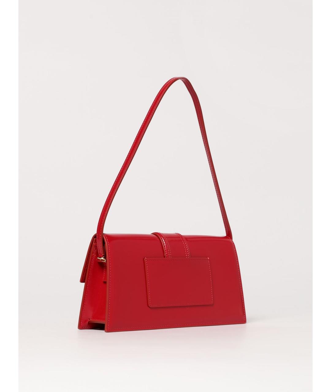 JACQUEMUS Красная кожаная сумка через плечо, фото 3