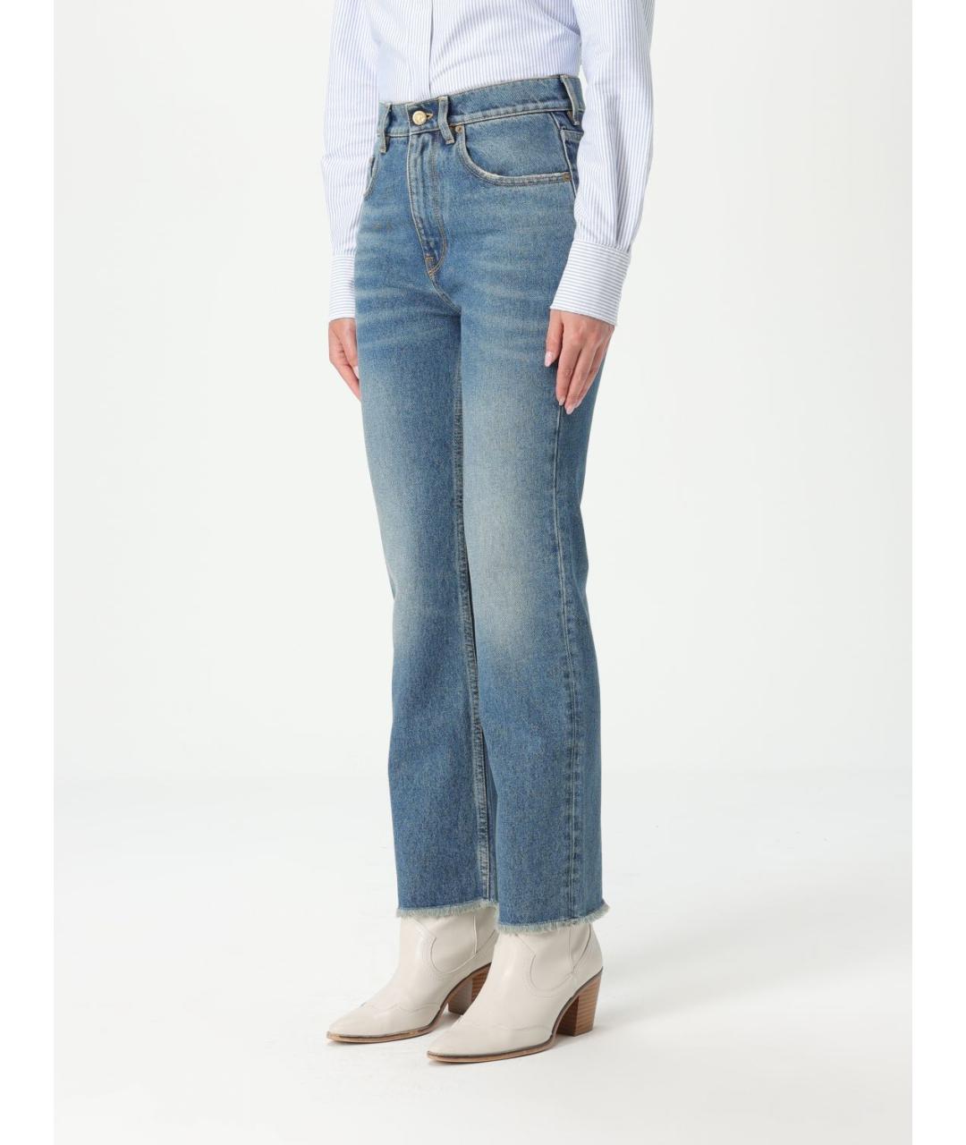 GOLDEN GOOSE DELUXE BRAND Синие прямые джинсы, фото 5