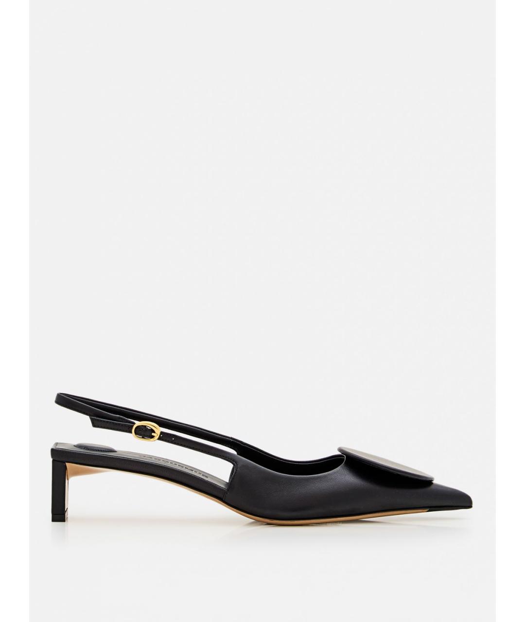 JACQUEMUS Черные кожаные туфли, фото 5