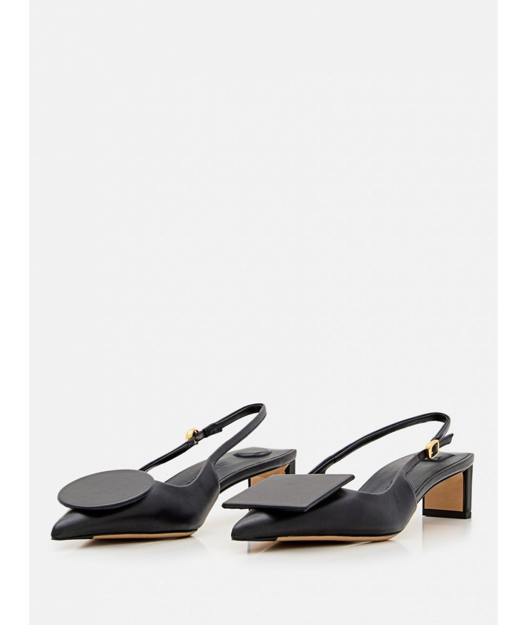 JACQUEMUS Черные кожаные туфли, фото 2