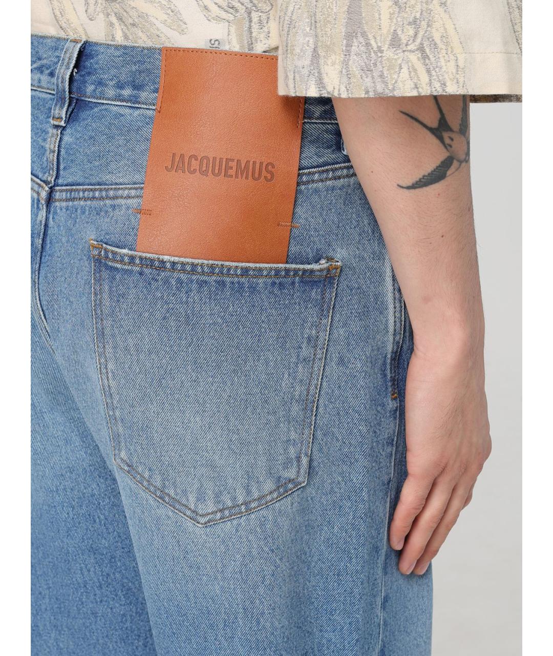 JACQUEMUS Голубые прямые джинсы, фото 6