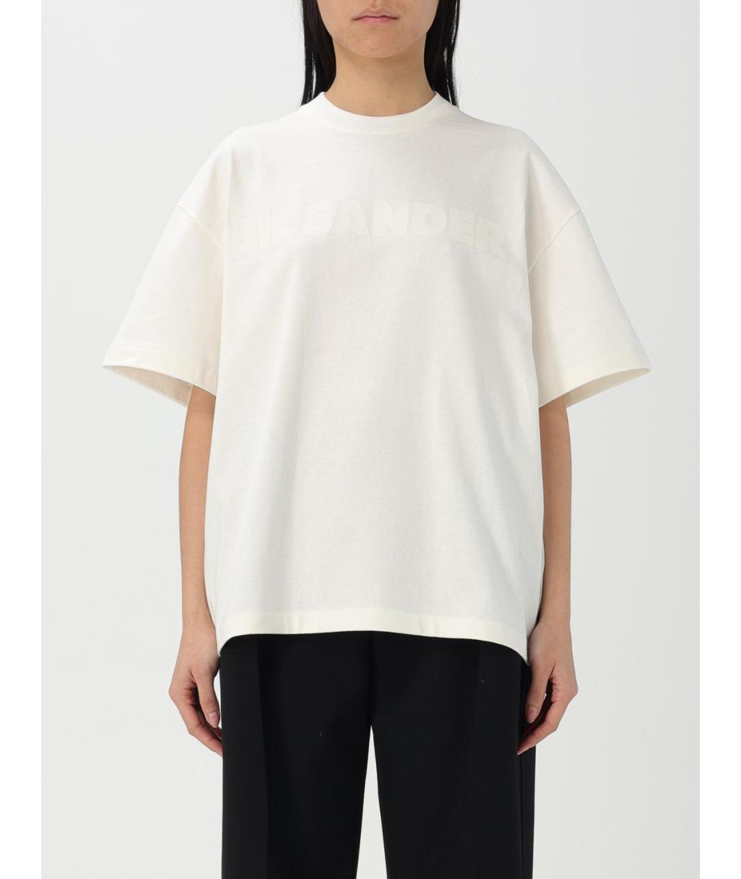 JIL SANDER Белая футболка, фото 2