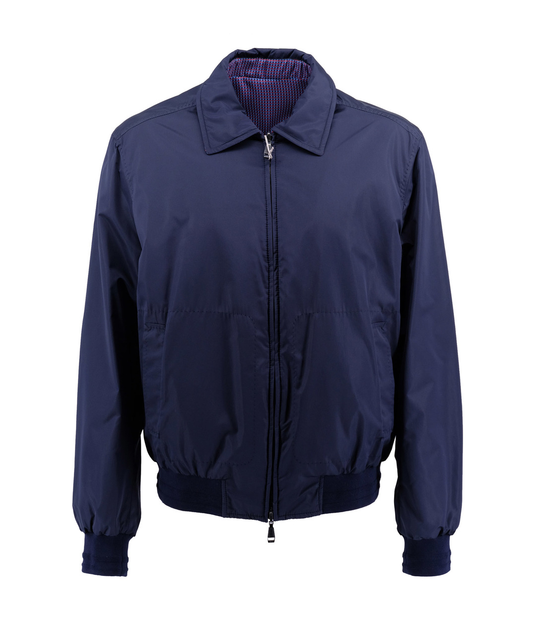 BRIONI Темно-синяя шелковая куртка, фото 1