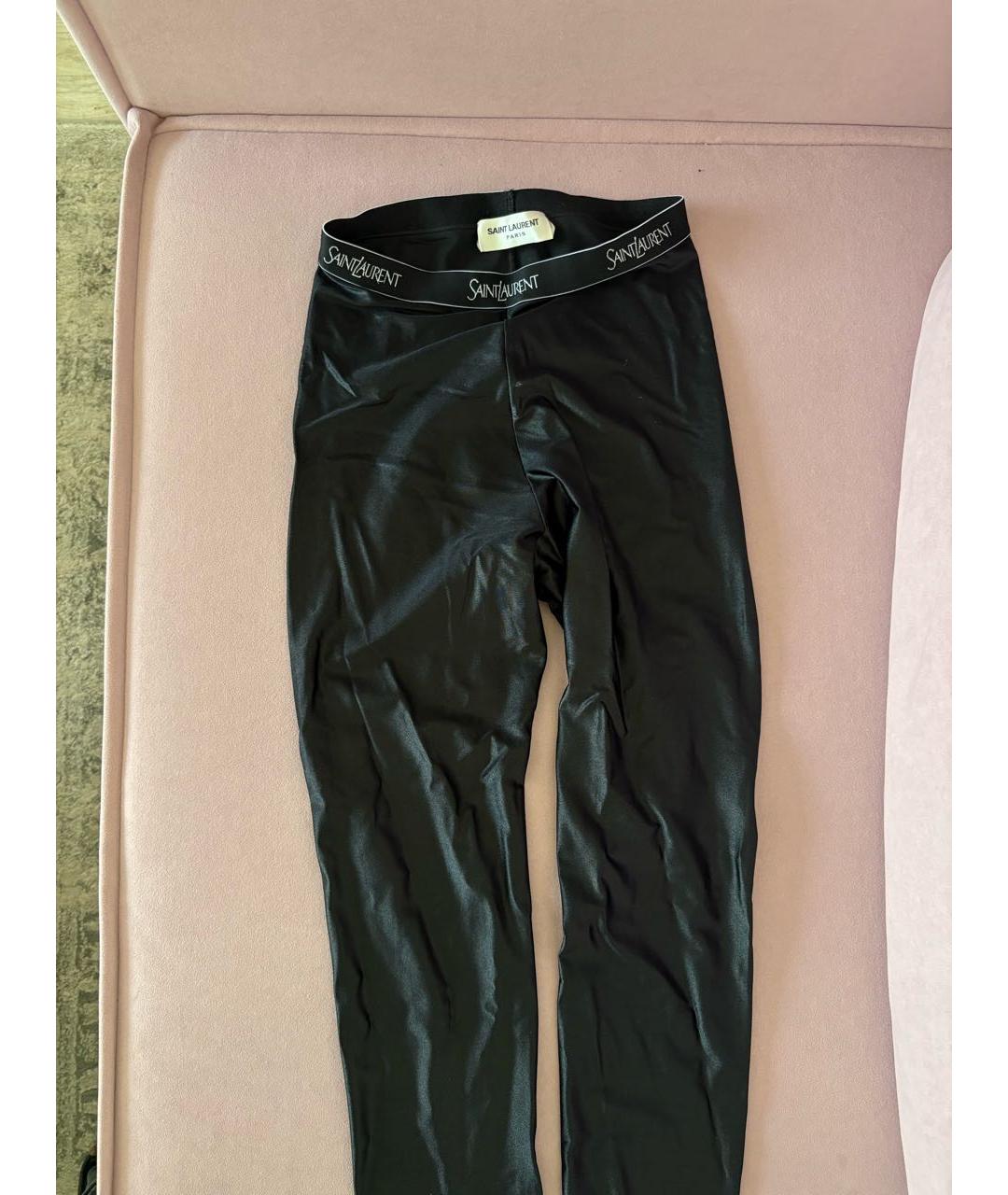 SAINT LAURENT Черные леггинсы и велосипедки, фото 2