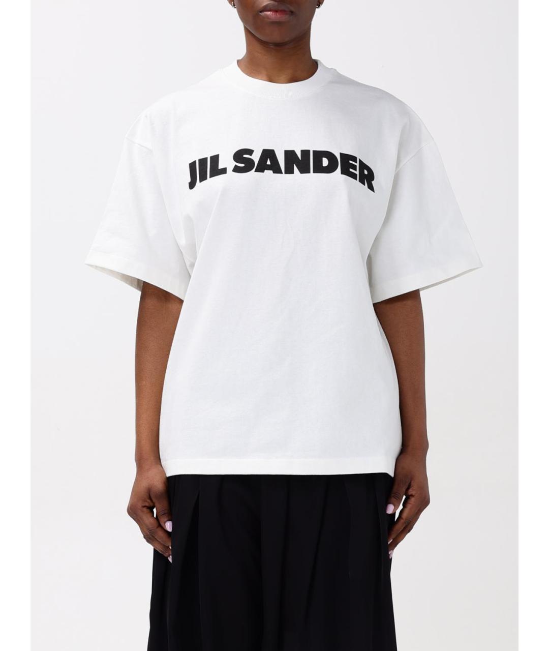 JIL SANDER Белая футболка, фото 2