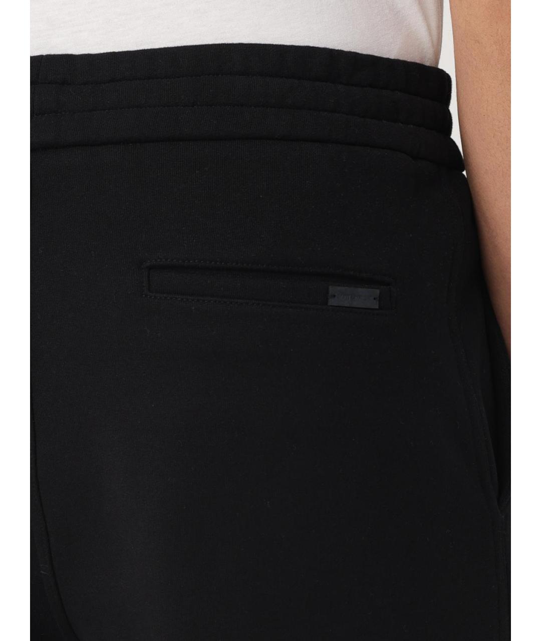 SAINT LAURENT Черные хлопковые повседневные брюки, фото 6