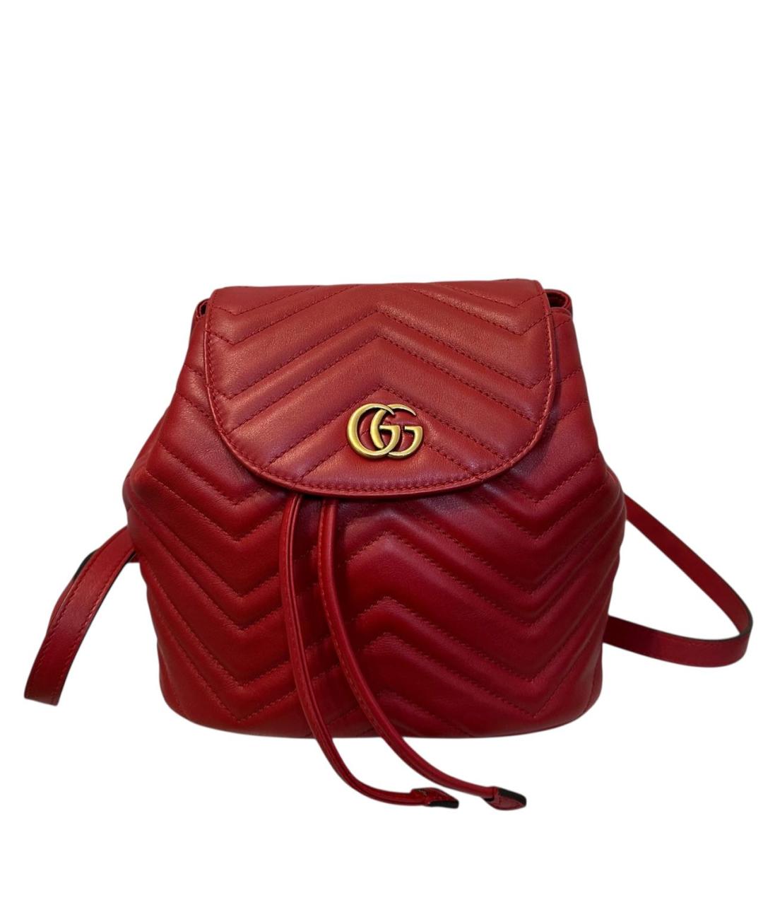 GUCCI Красная кожаная сумка тоут, фото 9