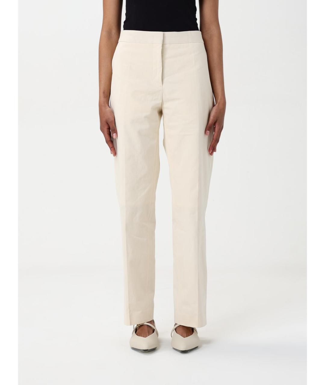 JIL SANDER Белые прямые брюки, фото 6