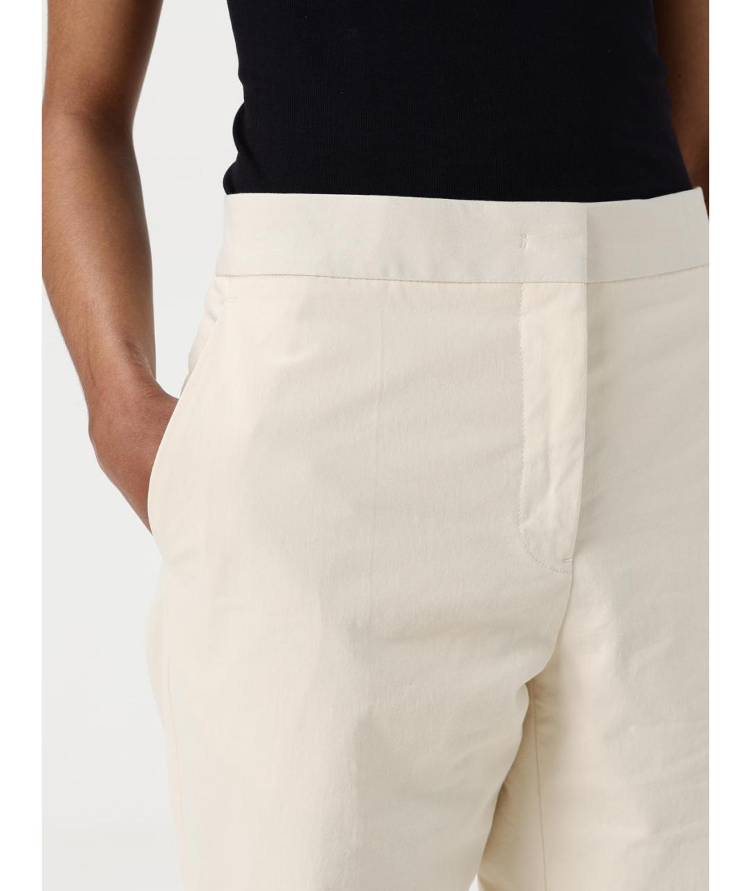 JIL SANDER Белые прямые брюки, фото 5