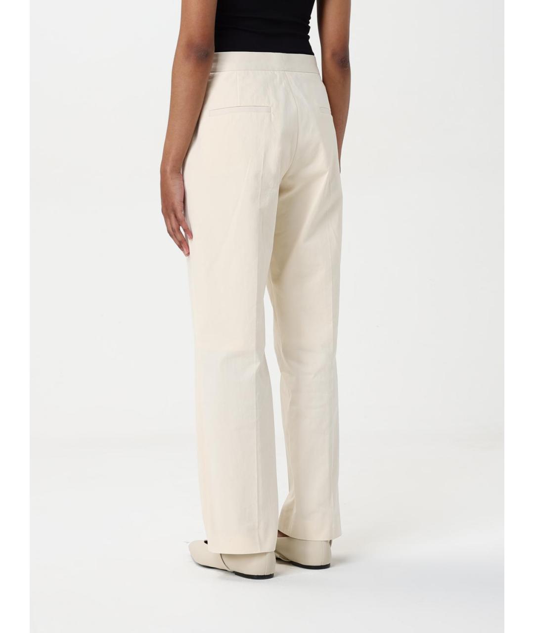 JIL SANDER Белые прямые брюки, фото 3