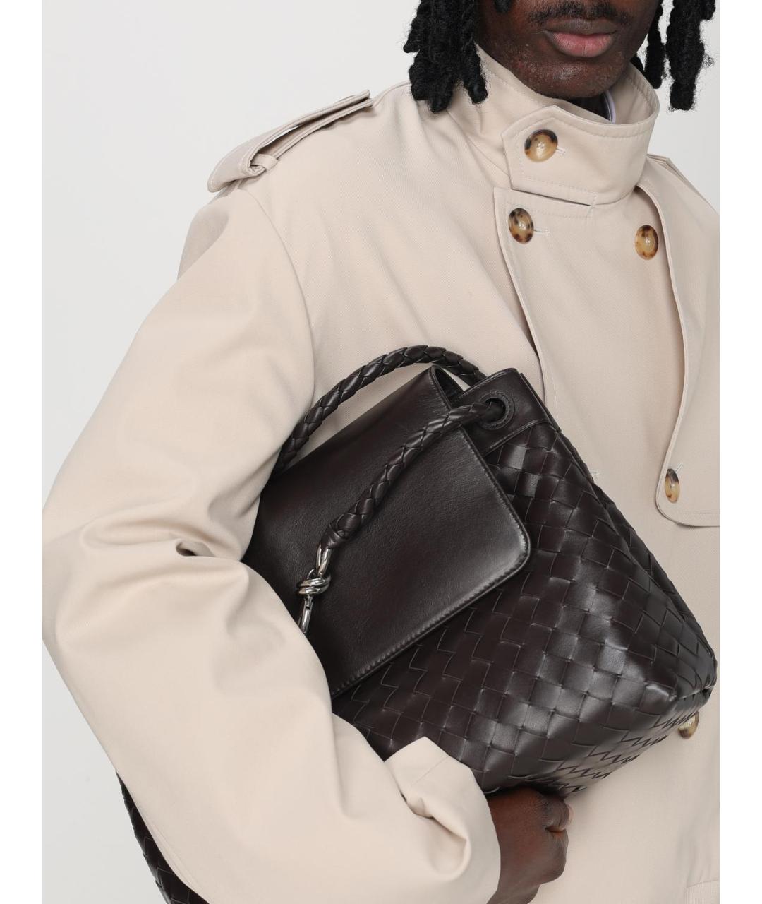 BOTTEGA VENETA Коричневая кожаная сумка тоут, фото 2