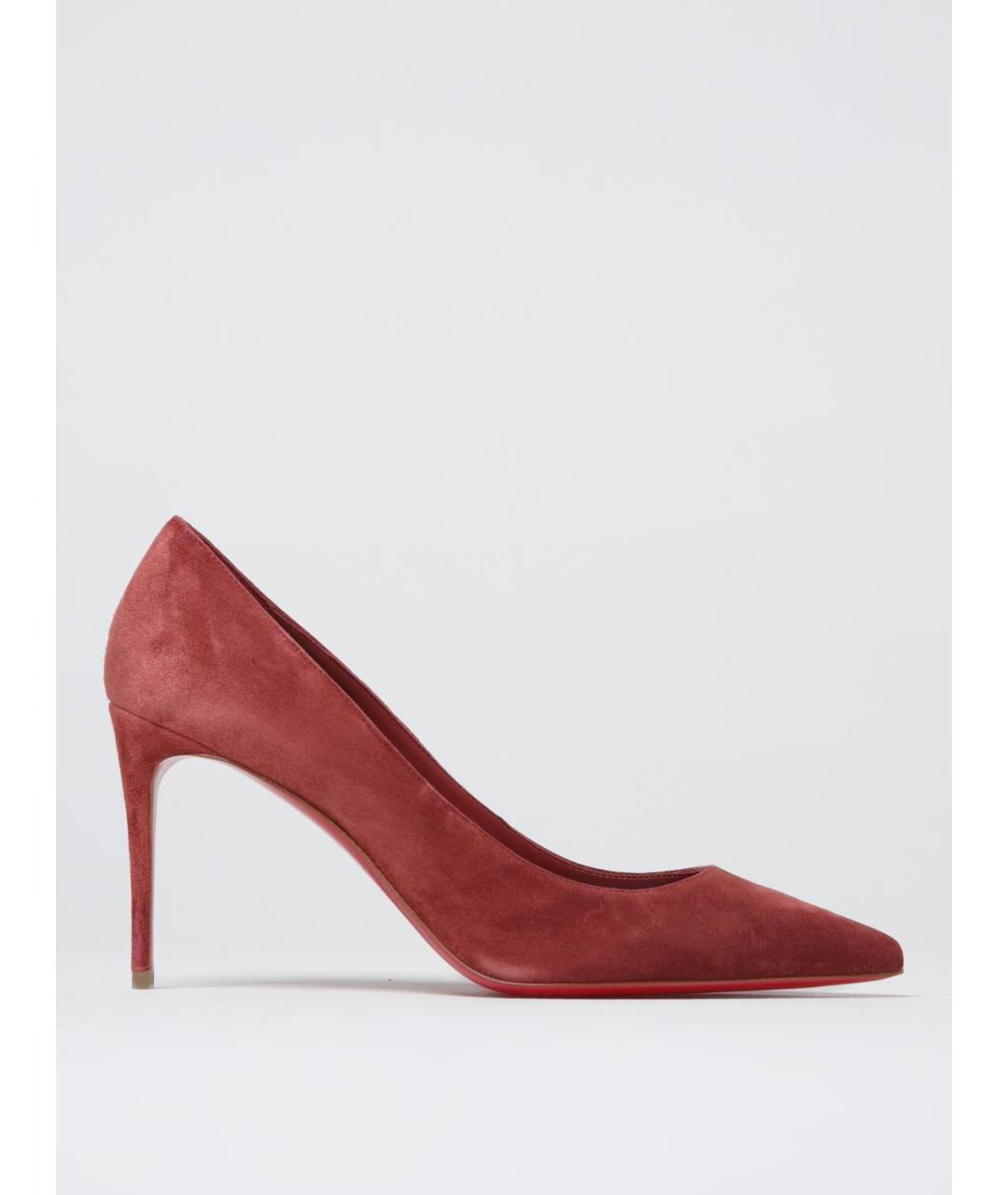 CHRISTIAN LOUBOUTIN Коричневые замшевые туфли, фото 5