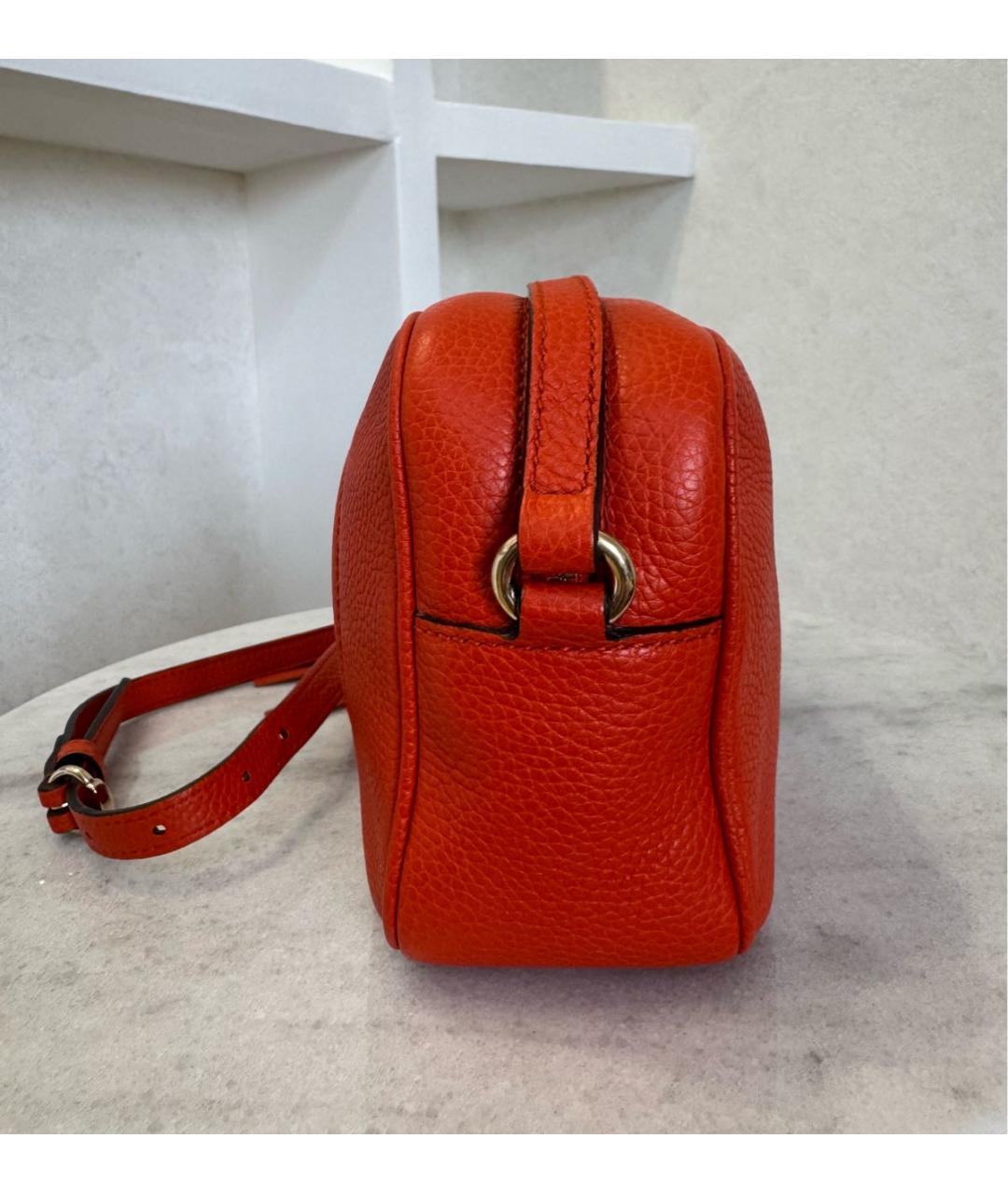 GUCCI Оранжевая кожаная сумка через плечо, фото 8