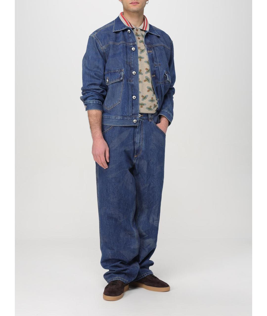 VIVIENNE WESTWOOD Синие прямые джинсы, фото 2