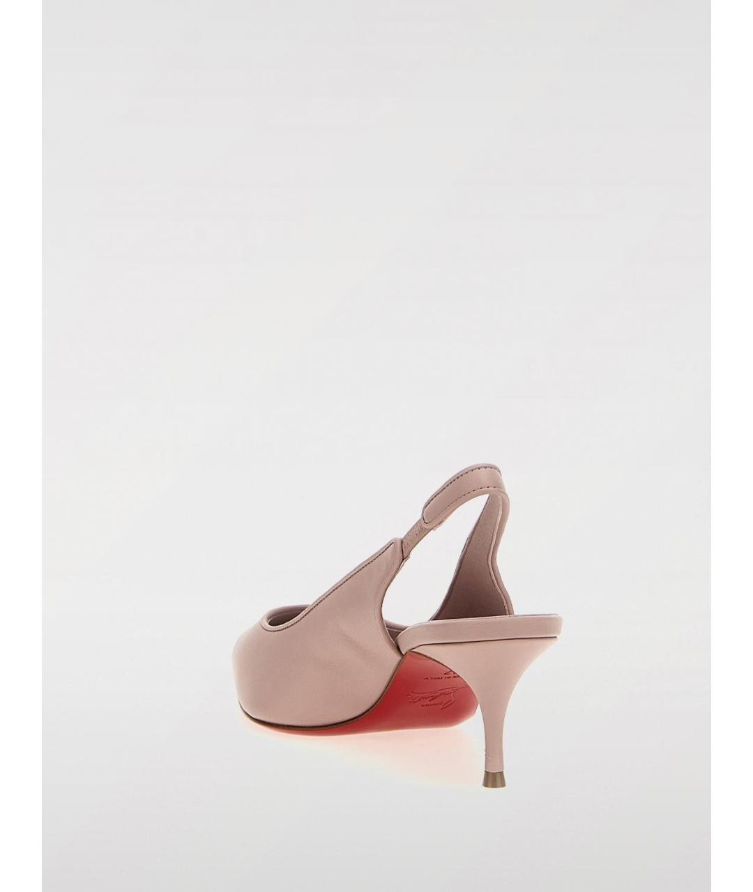 CHRISTIAN LOUBOUTIN Розовые кожаные туфли, фото 3