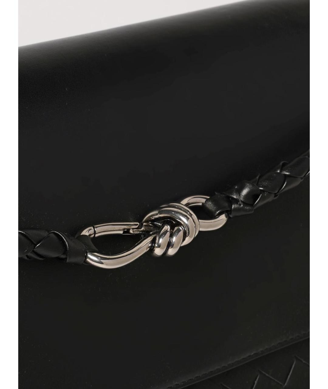 BOTTEGA VENETA Черная кожаная сумка тоут, фото 4