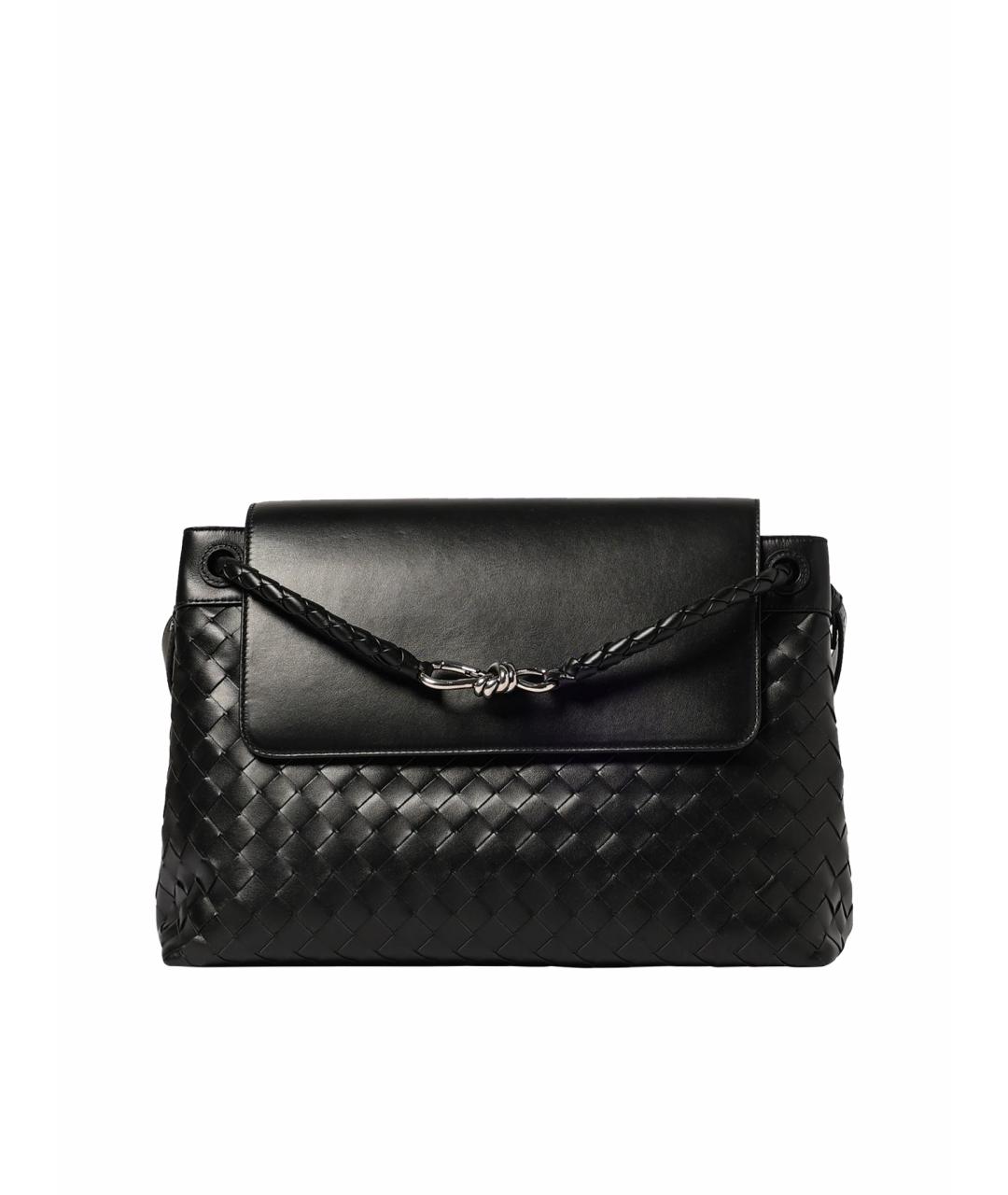 BOTTEGA VENETA Черная кожаная сумка тоут, фото 1