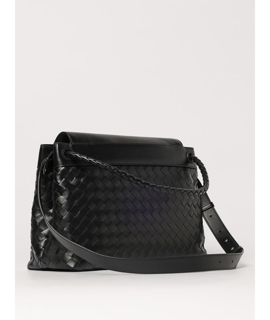 BOTTEGA VENETA Черная кожаная сумка тоут, фото 3