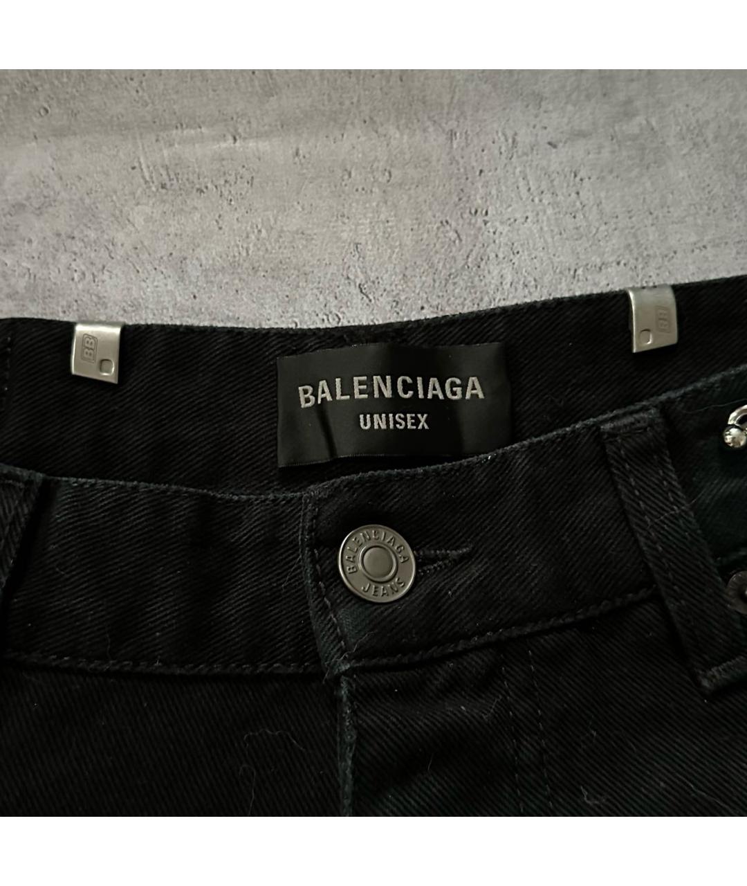 BALENCIAGA Черные хлопковые джинсы, фото 4