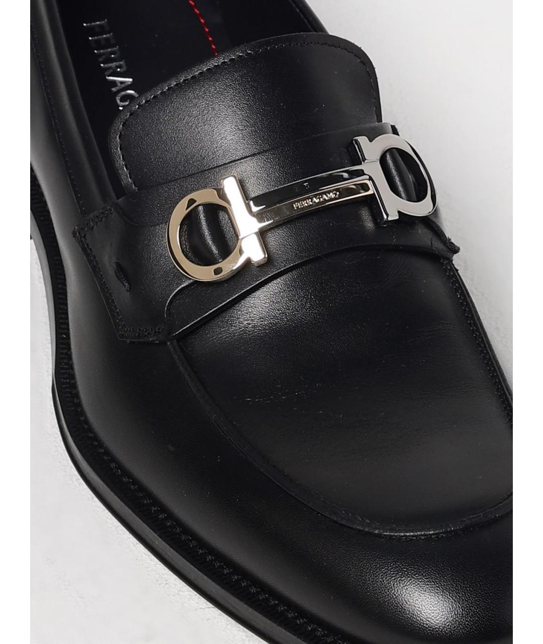 FERRAGAMO Черные лоферы, фото 4