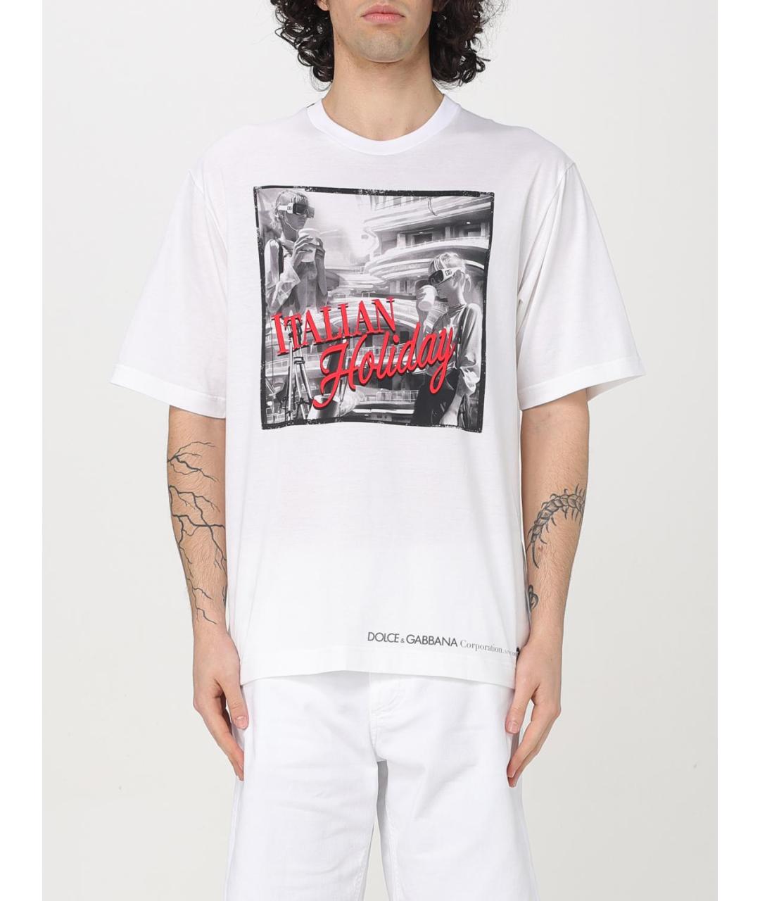 DOLCE&GABBANA Белая футболка, фото 2