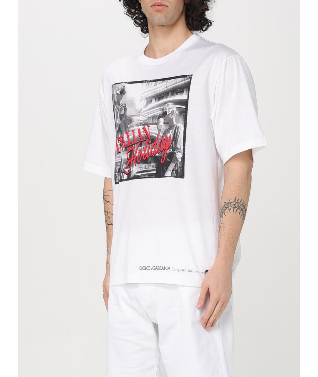 DOLCE&GABBANA Белая футболка, фото 5