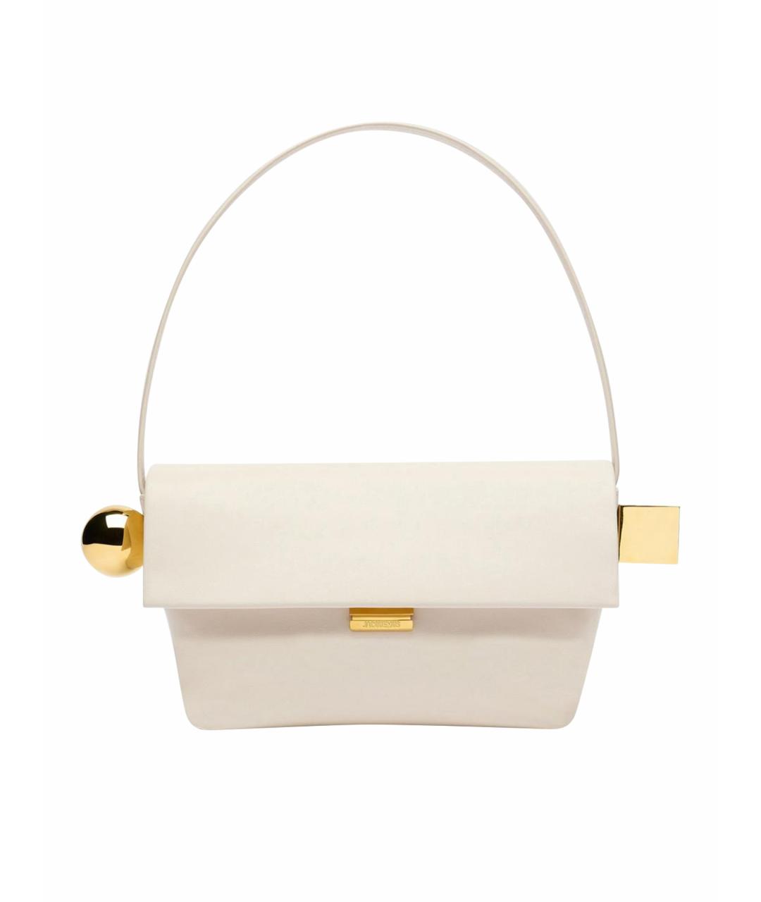 JACQUEMUS Бежевая кожаная сумка через плечо, фото 1