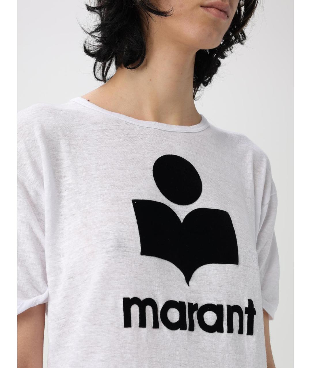 ISABEL MARANT ETOILE Белая хлопковая футболка, фото 5