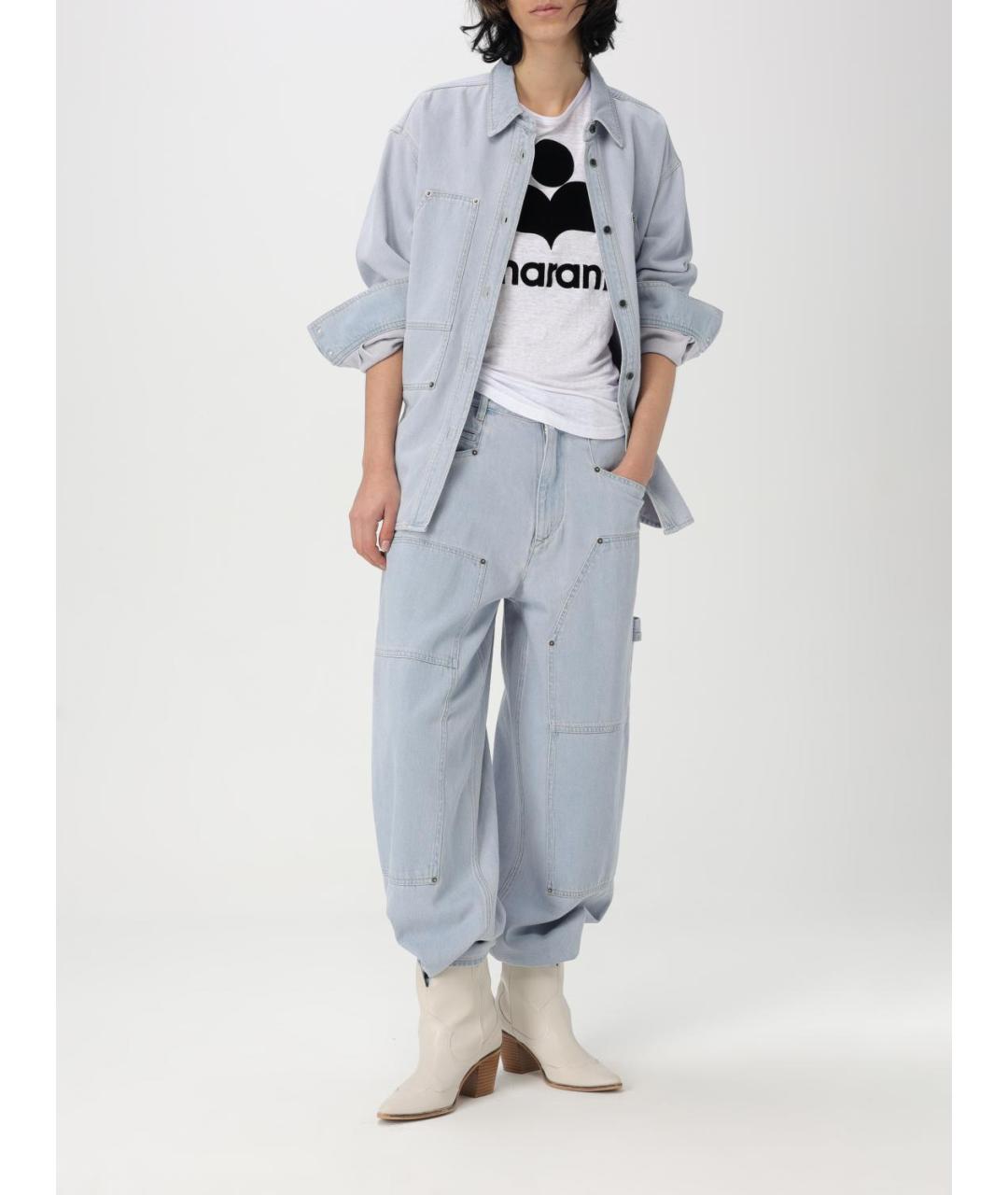 ISABEL MARANT ETOILE Белая хлопковая футболка, фото 3
