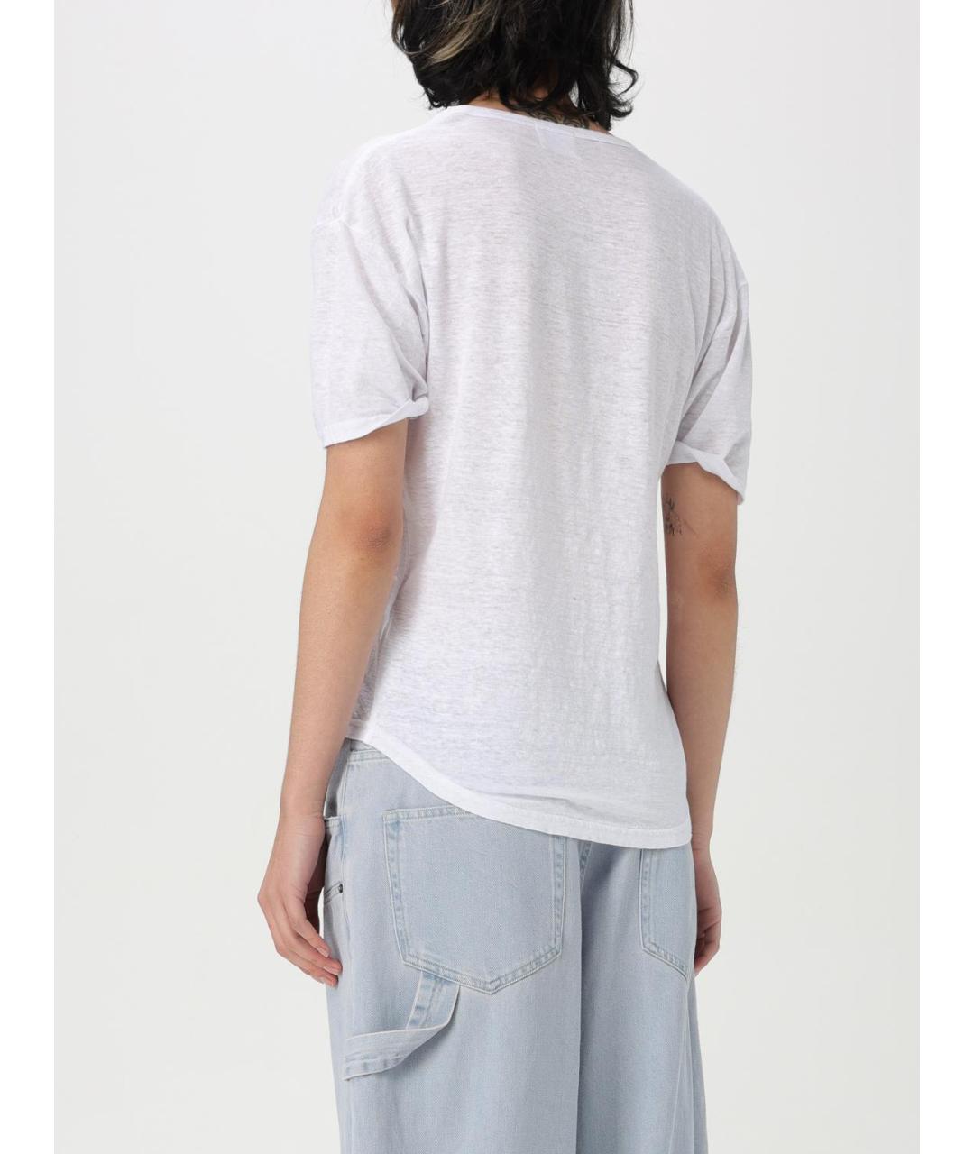ISABEL MARANT ETOILE Белая хлопковая футболка, фото 4