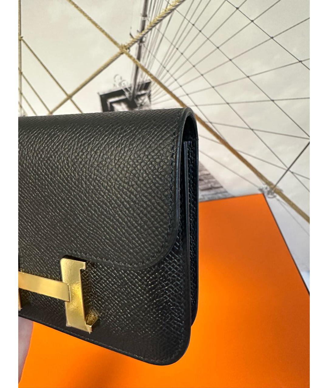 HERMES Черная кожаная поясная сумка, фото 6