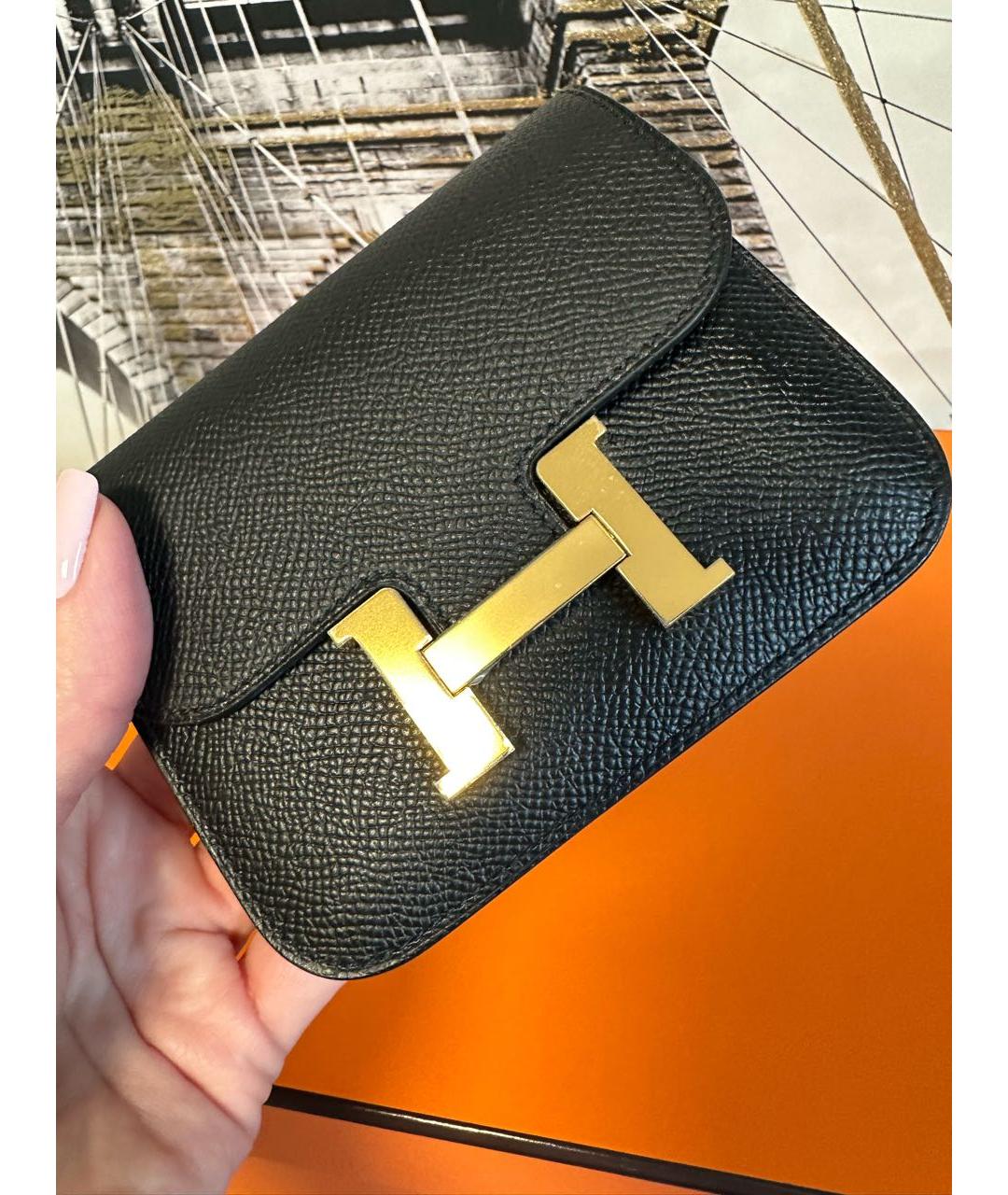 HERMES Черная кожаная поясная сумка, фото 7