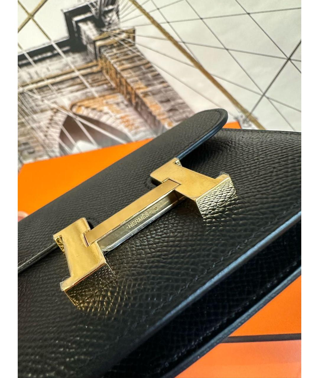 HERMES Черная кожаная поясная сумка, фото 5