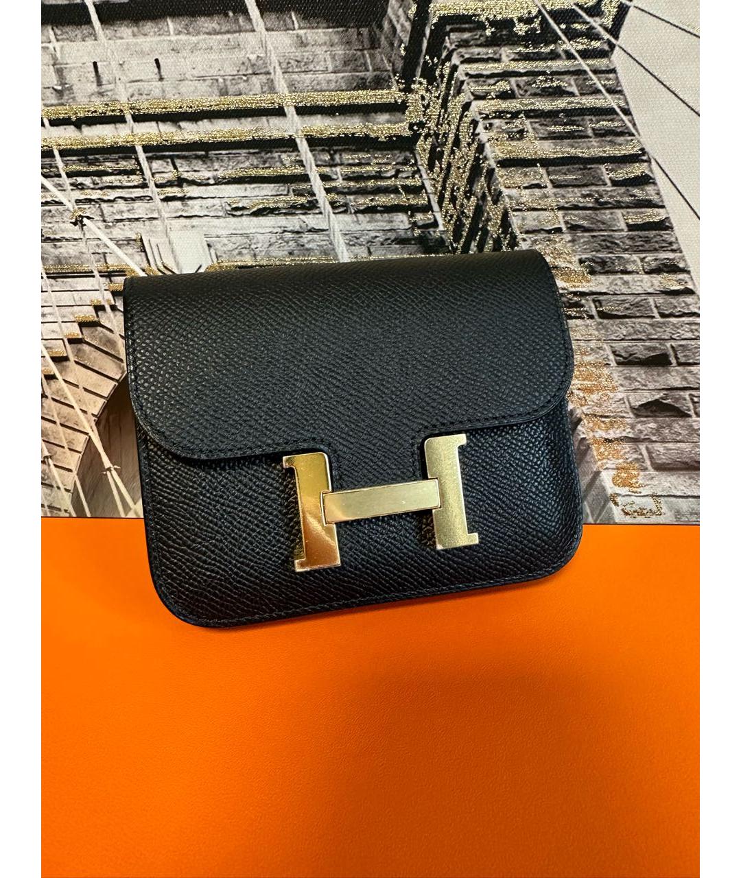 HERMES Черная кожаная поясная сумка, фото 9