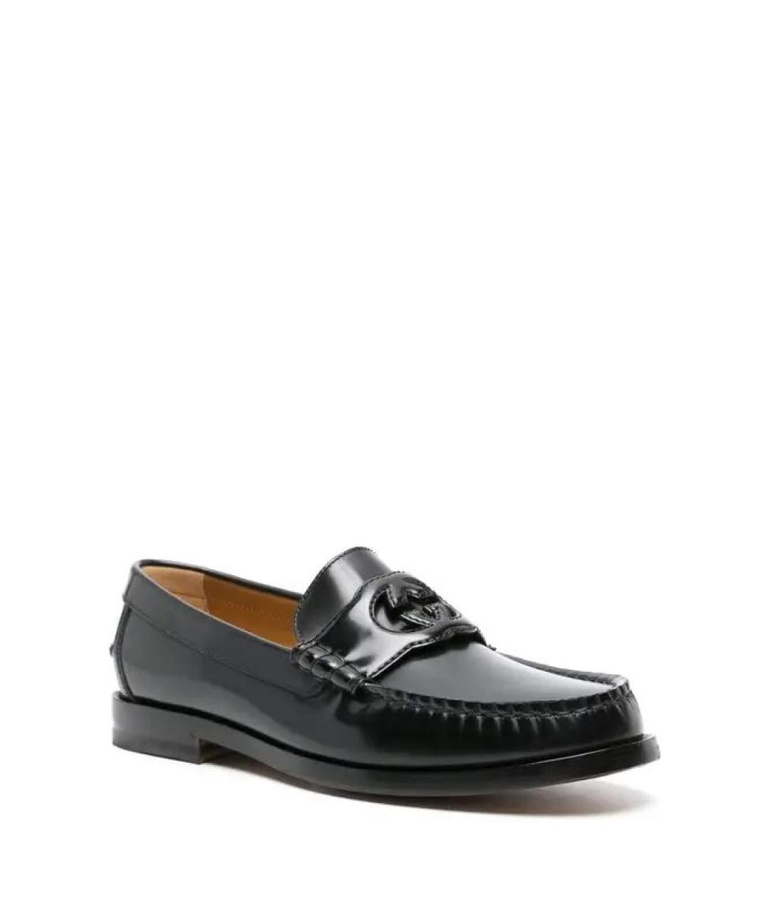 GUCCI Черные кожаные лоферы, фото 10