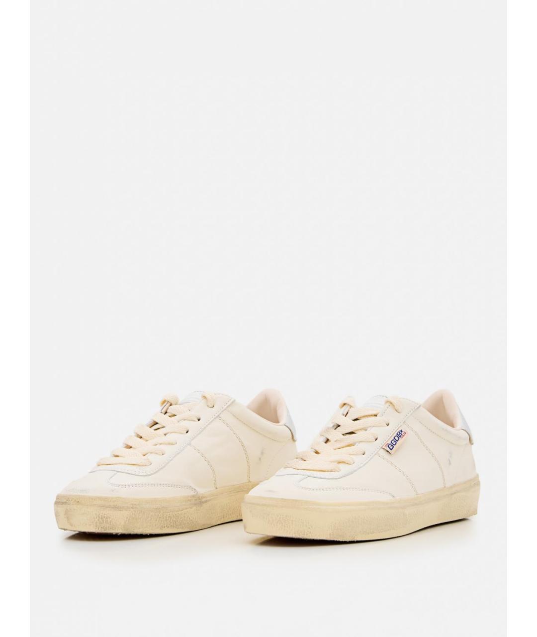 GOLDEN GOOSE DELUXE BRAND Бежевые кожаные кеды, фото 2