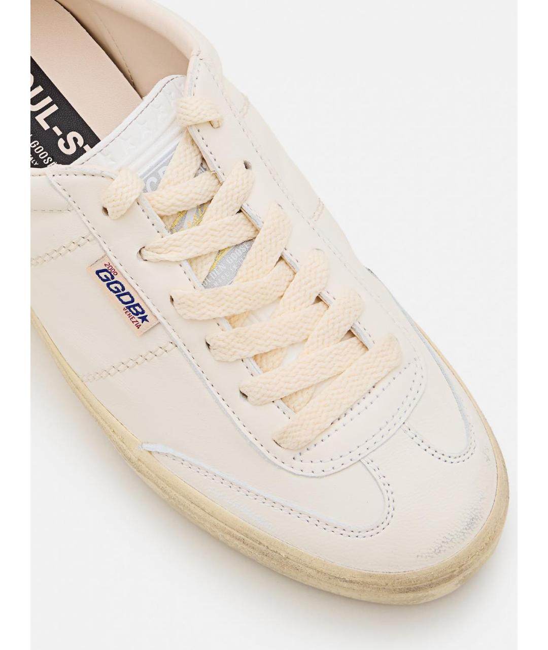 GOLDEN GOOSE DELUXE BRAND Бежевые кожаные кеды, фото 4