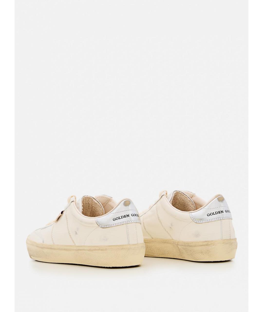 GOLDEN GOOSE DELUXE BRAND Бежевые кожаные кеды, фото 3