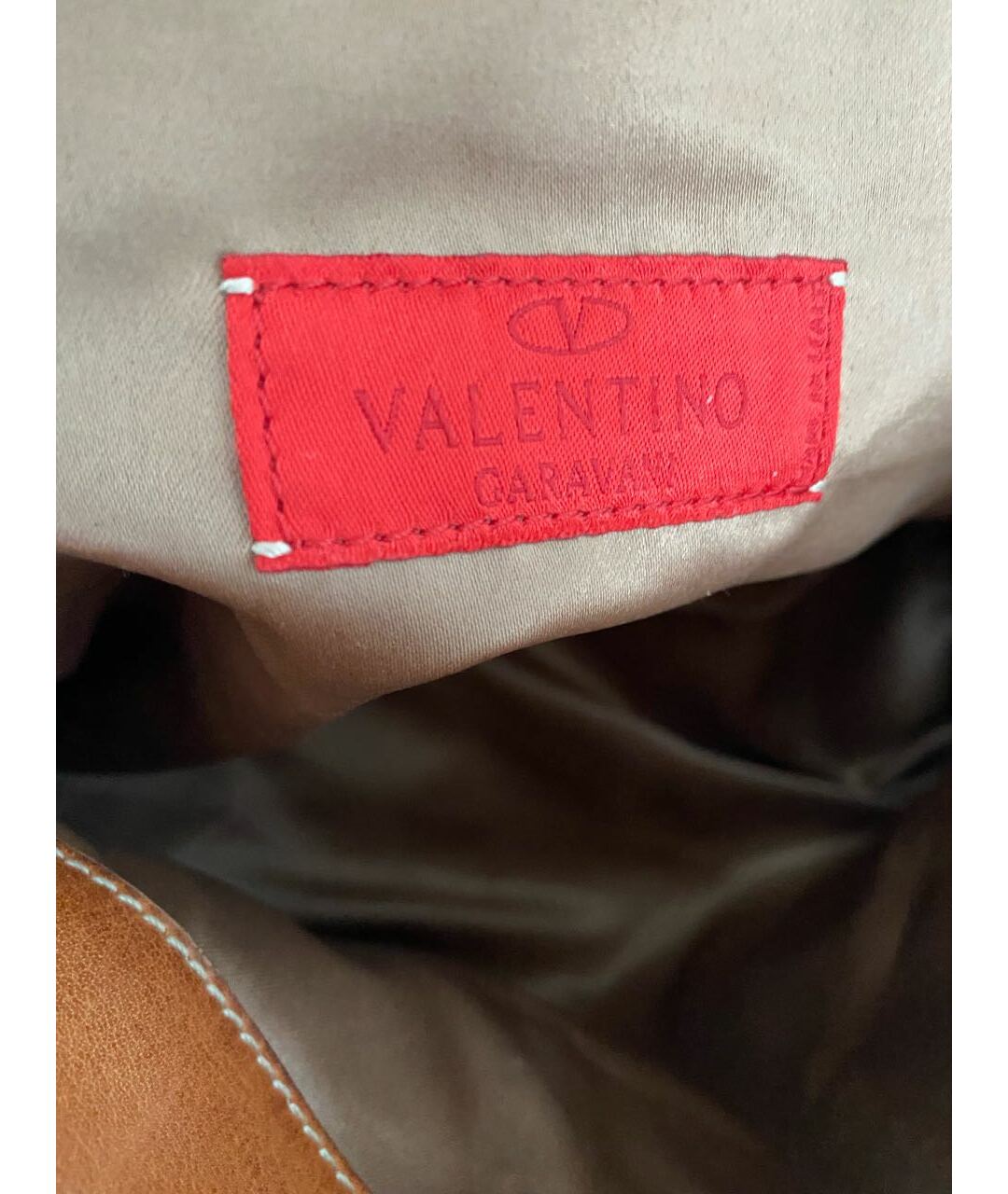 VALENTINO Коричневая кожаная сумка тоут, фото 6