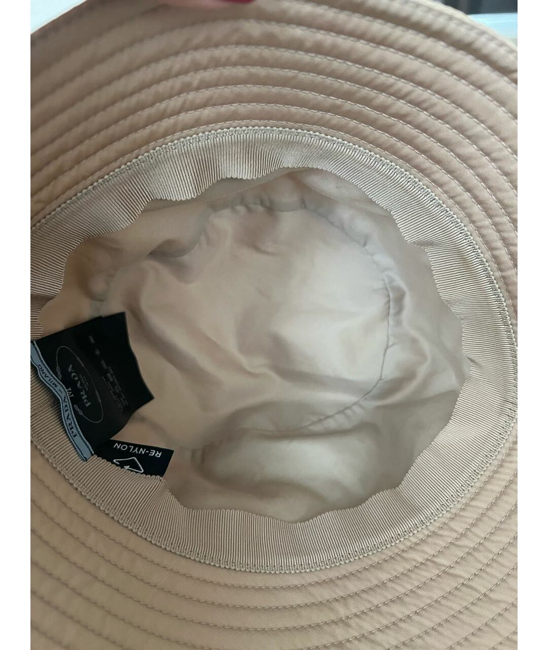 PRADA Бежевая синтетическая шляпа, фото 3
