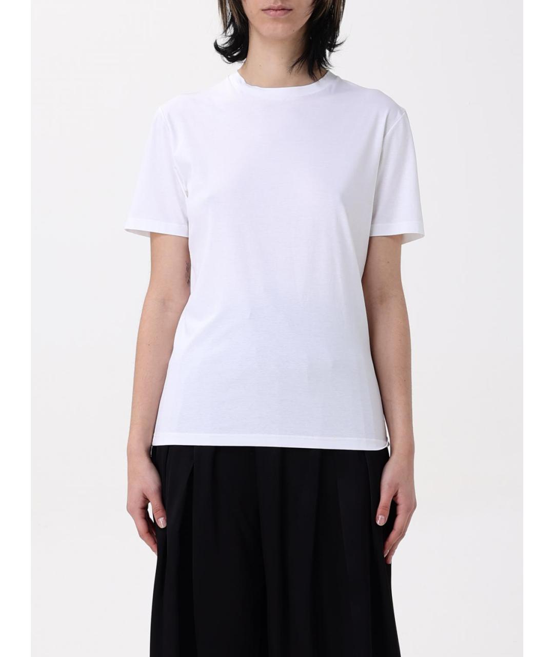JIL SANDER Белая хлопковая футболка, фото 2
