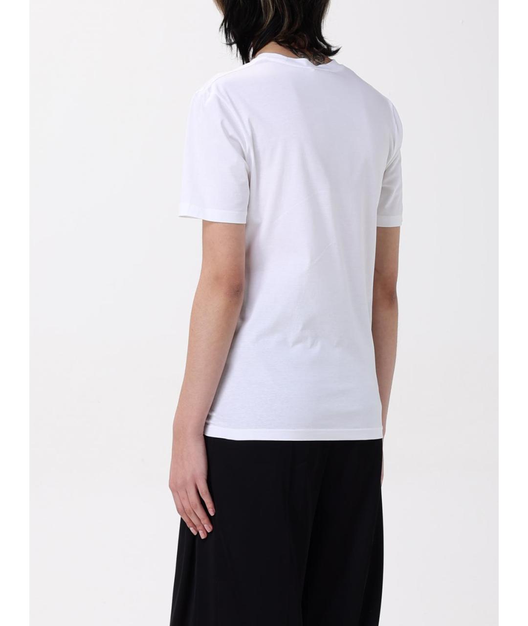 JIL SANDER Белая хлопковая футболка, фото 4