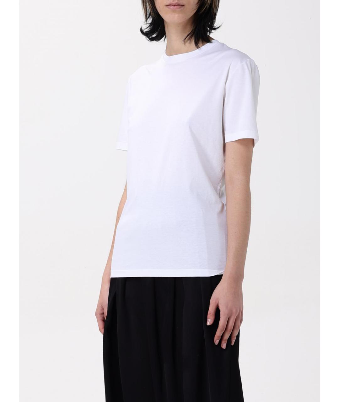 JIL SANDER Белая хлопковая футболка, фото 5