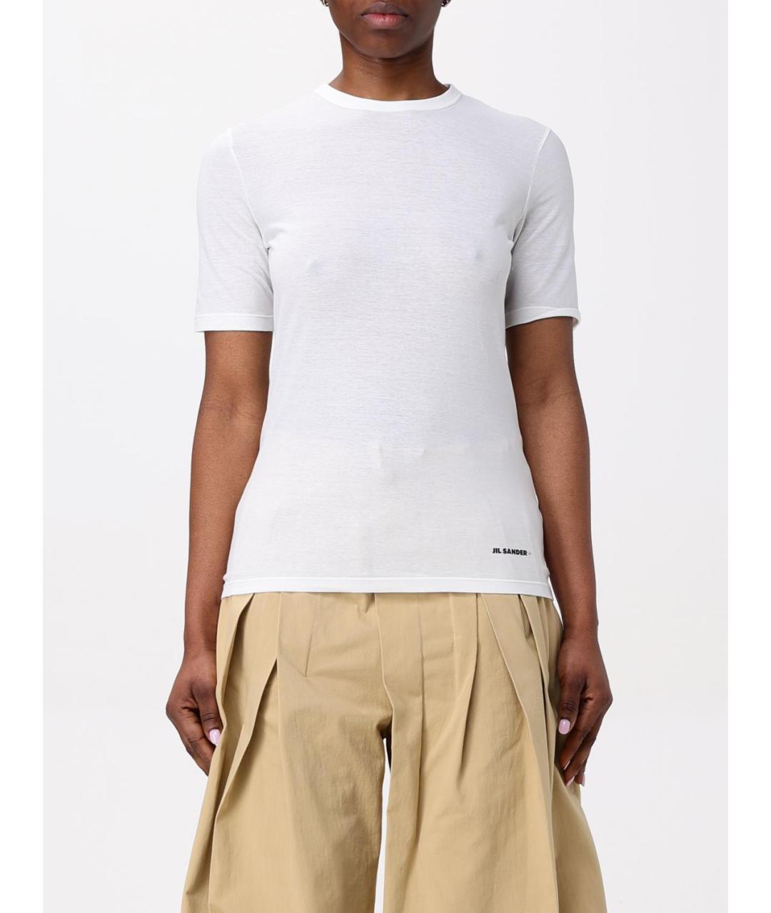 JIL SANDER Белая футболка, фото 2