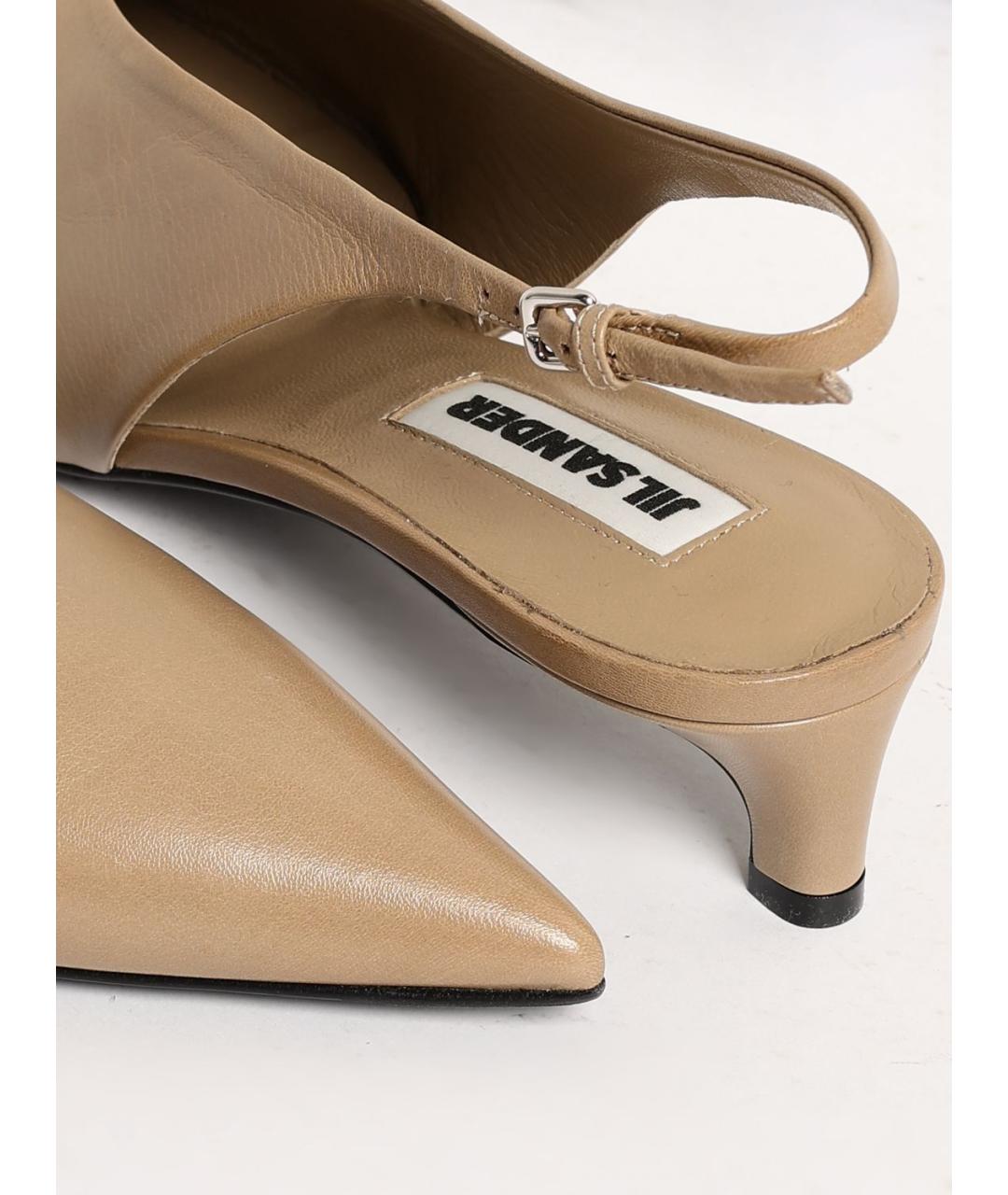JIL SANDER Бежевые туфли, фото 4