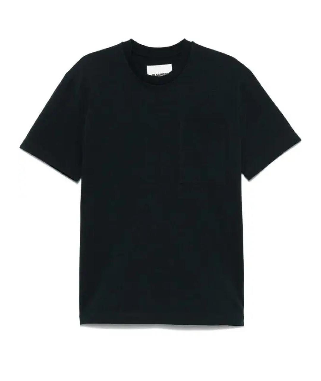 JIL SANDER Синяя хлопковая футболка, фото 1